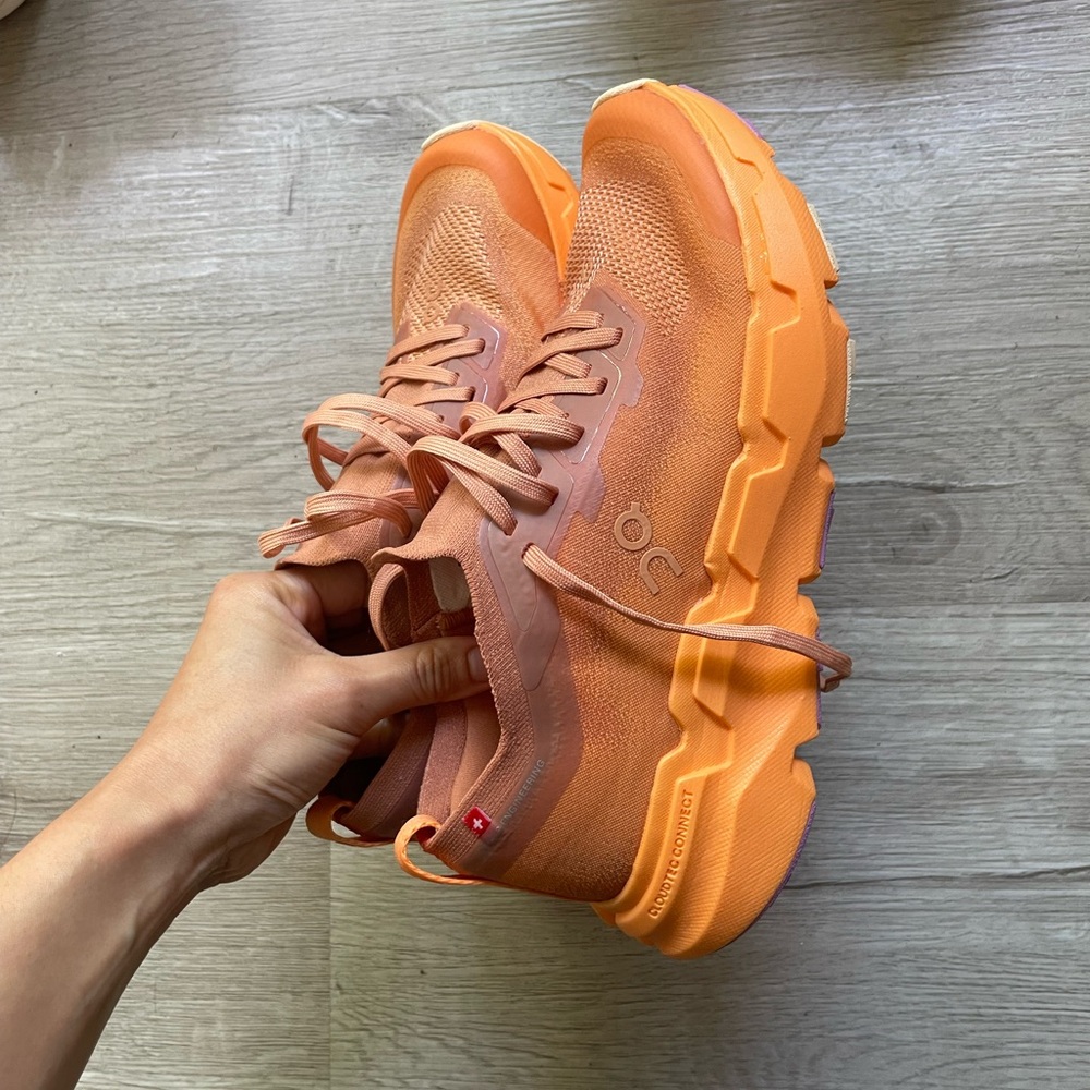 On Running Women's Cloudsoma Trail Running Tangerine Orange 7 $150 - Picture 7 of 8